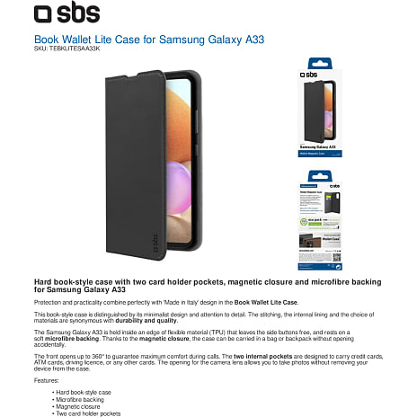 SBS Samsung A33 wallet - sort