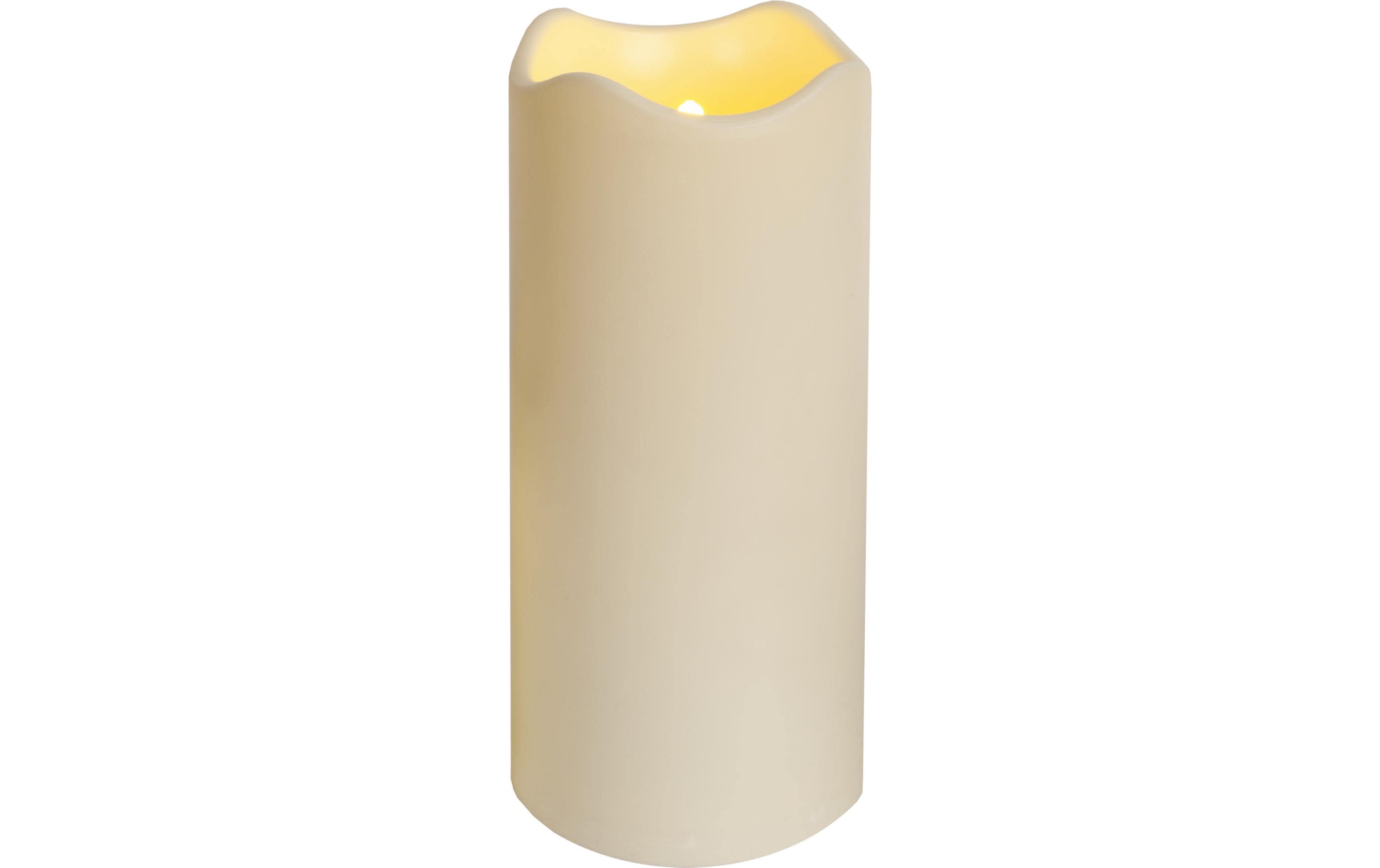 LED-Kerze Pillar Paul Ø 10 x 23 cm, BeigeLED-Kerze für den Aussenbereich