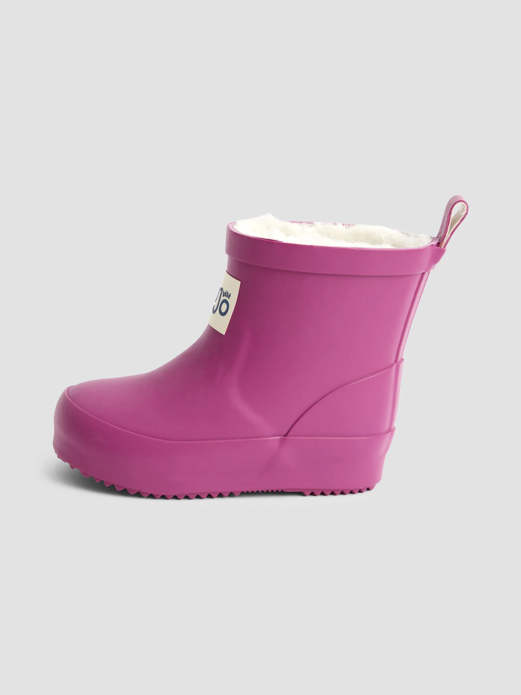 Paarsrood - JoJo Maman Bébé Print Cosy Short Wellies