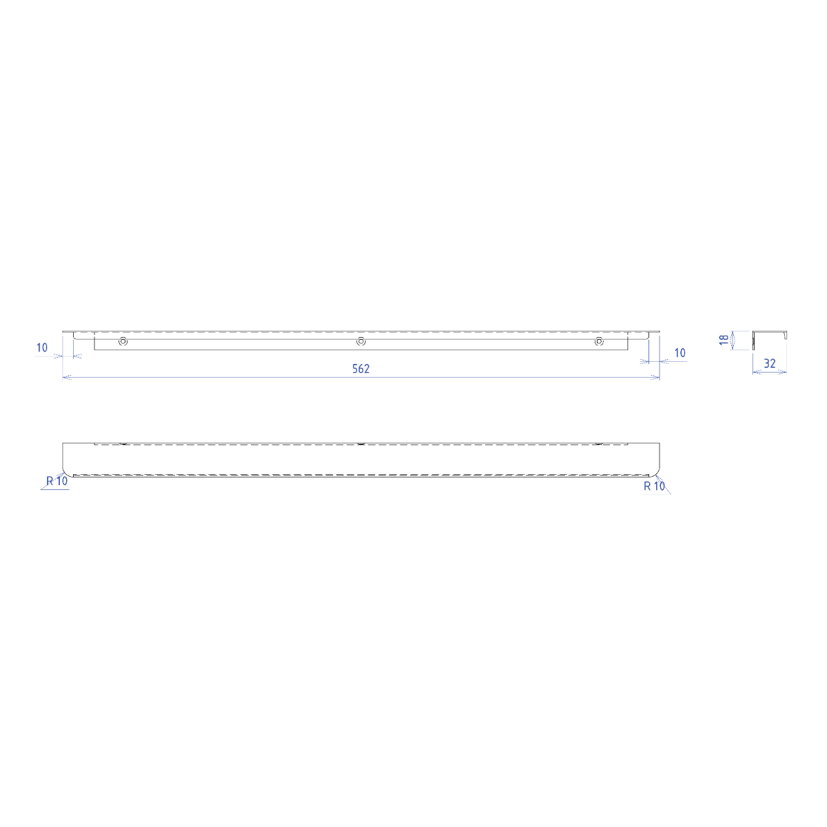 Sapho Sitia meubelgreep 56cm wit mat