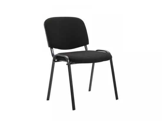 Lot de 12 Chaise de conférence - Tissu & Métal - Noir - Ken