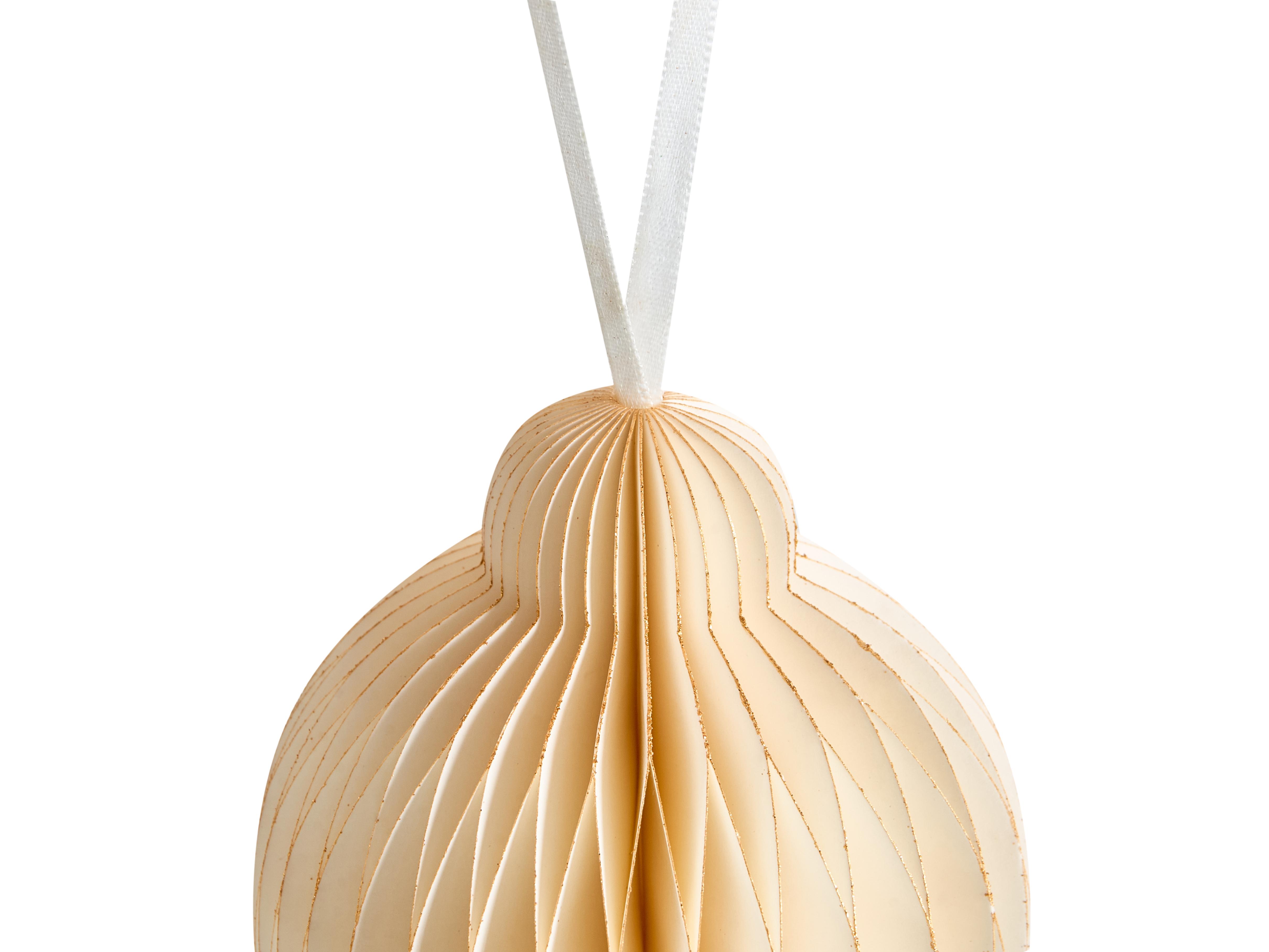 Set van 20 kerstornamenten JOLSTRA Papier Beige