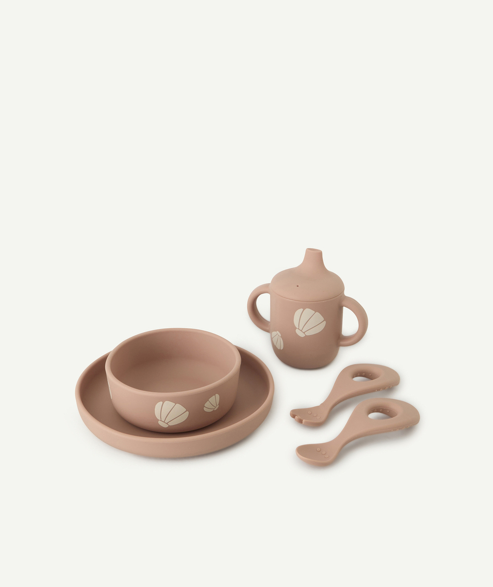 LIEWOODENSEMBLE DE VAISSELLE ROSE THÈME COQUILLAGE