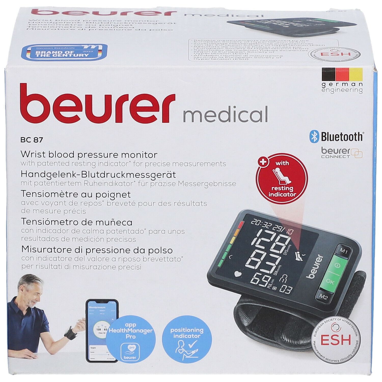 beurer Handgelenk-Blutdruckmessgerät BC 87 Bluetooth®
