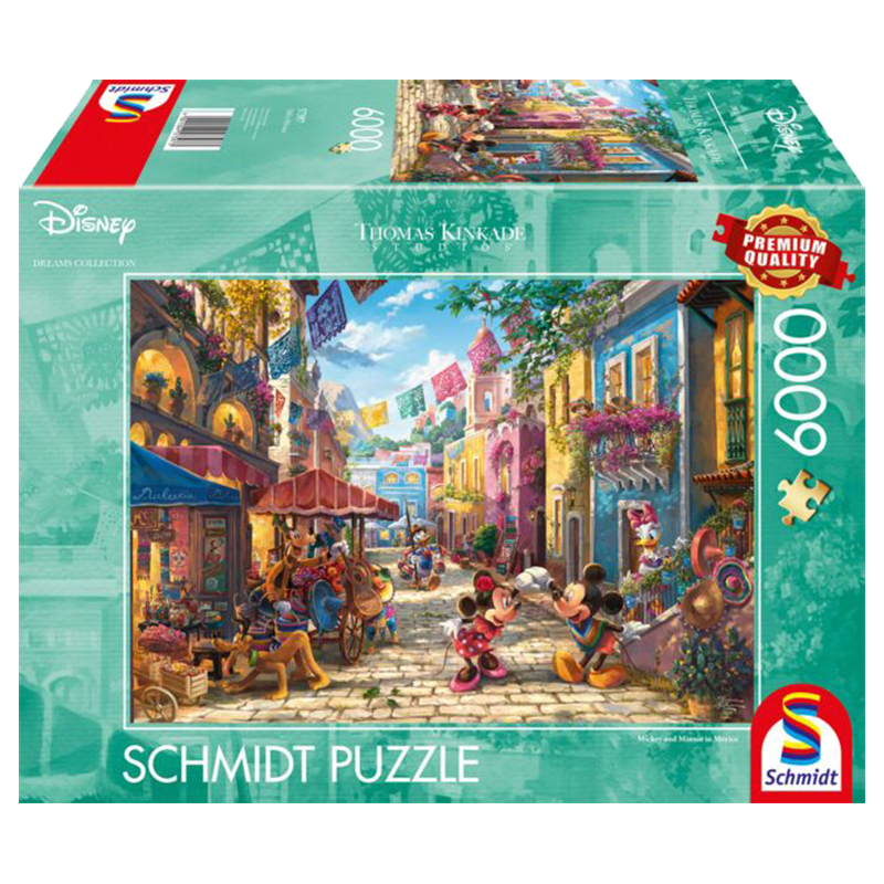 Puzzle 6000 pièces Kinkade - Mickey et Minnie à Mexico