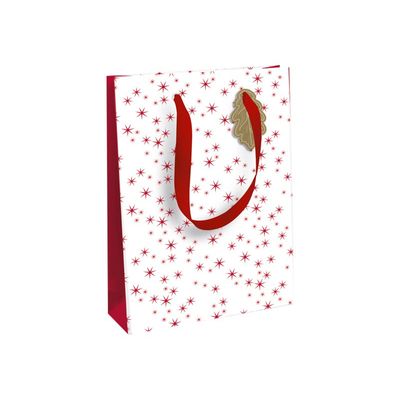 Clairefontaine - Sac cadeau - 21,5 cm x 10,2 cm x 25,3 cm - pomme d'amour blanc/rouge