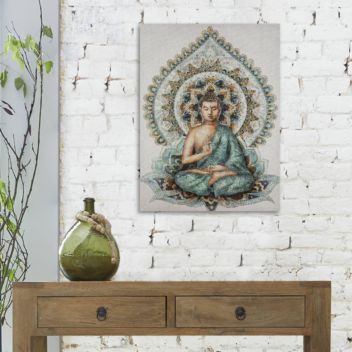 TOILE IMPRIMEE BOUDDHA 58X78CM