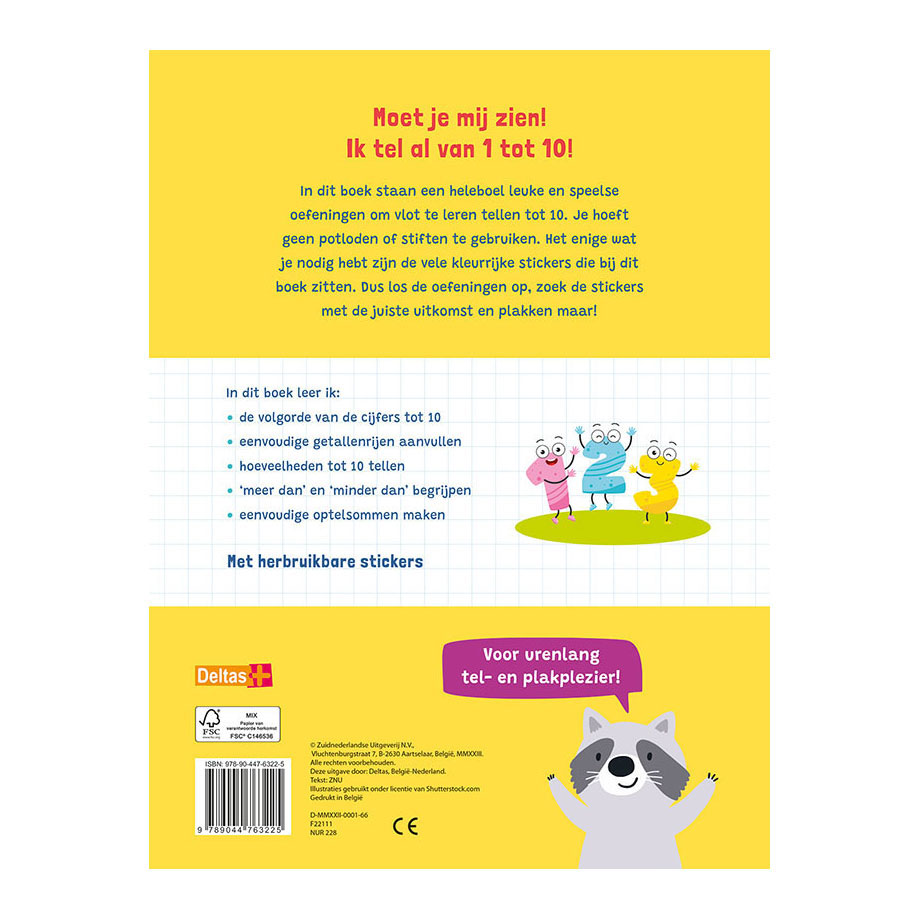 Tellen van 1 Tot 10 met Stickers (5-6 j.)