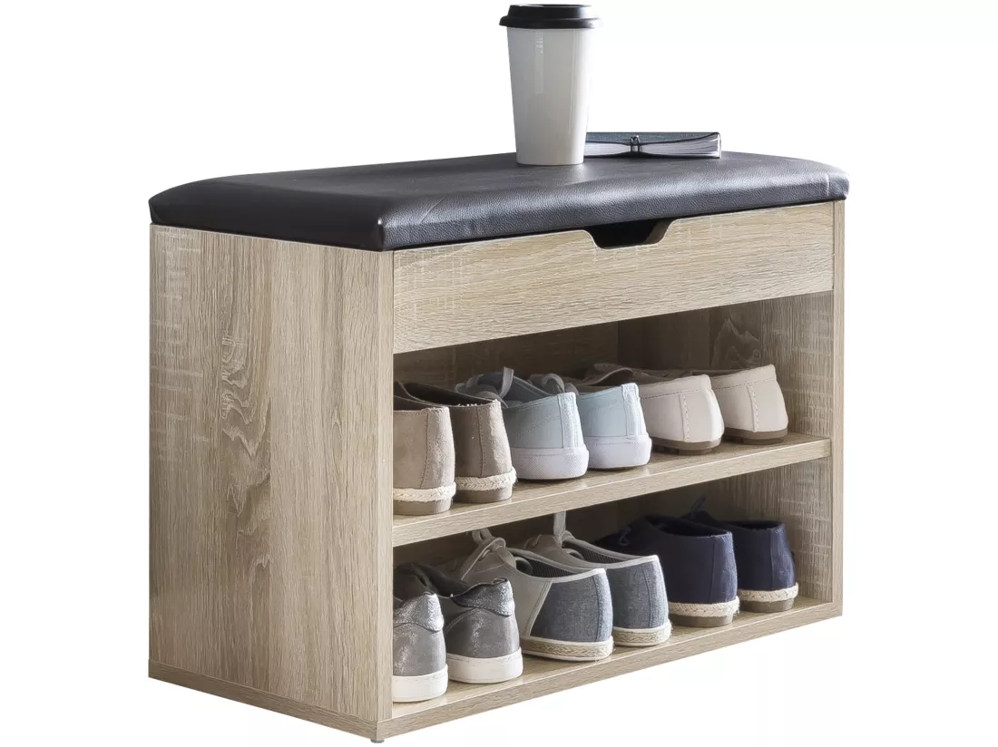 Banc de Rangement à Chaussure Entrée 60x40x30 cm Étagère a Chaussures