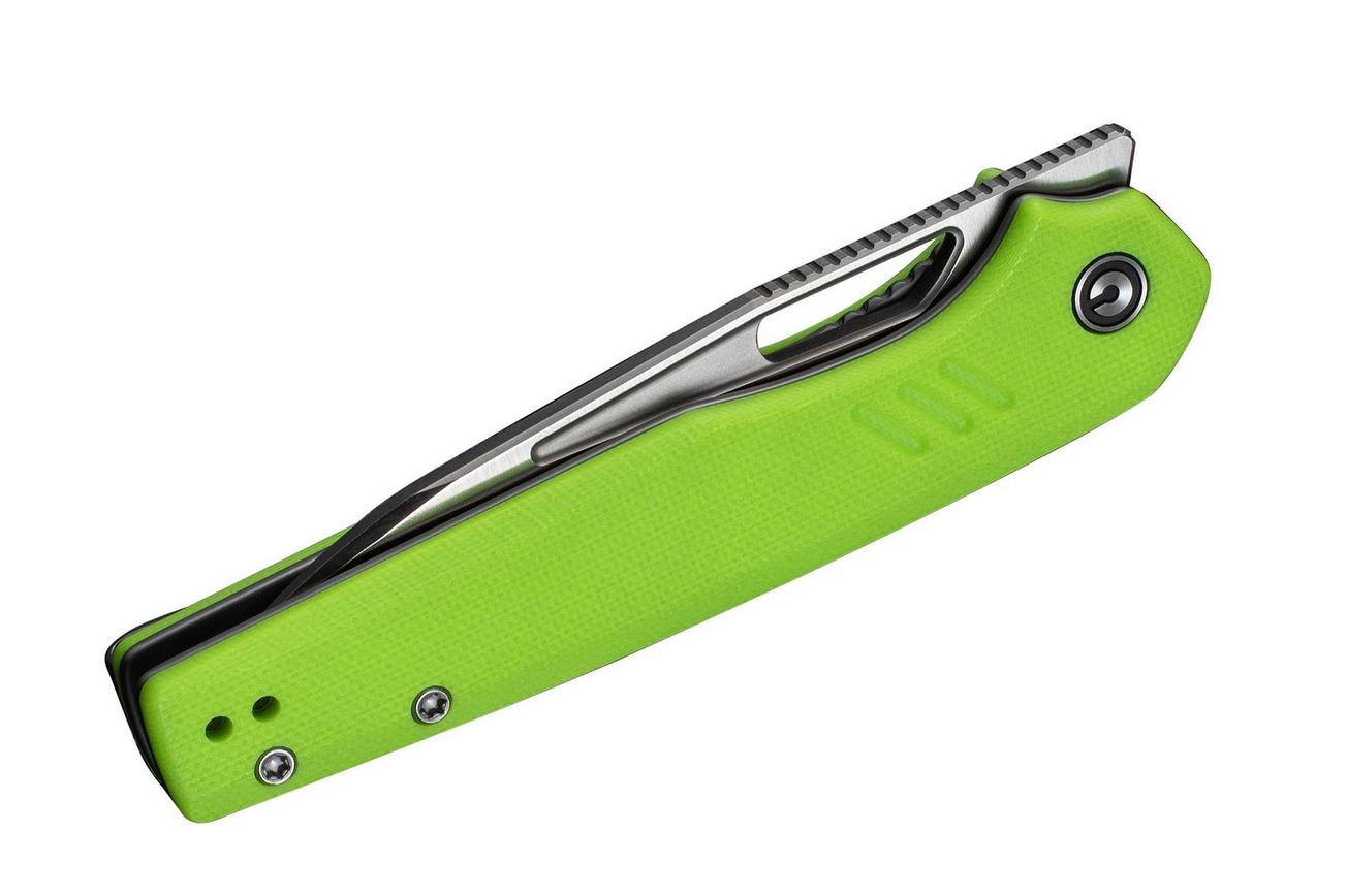 Civivi Guile C24062B-2 Satin 14C28N, Fluorescent Green G10, zakmes, Shawn Ashmore design