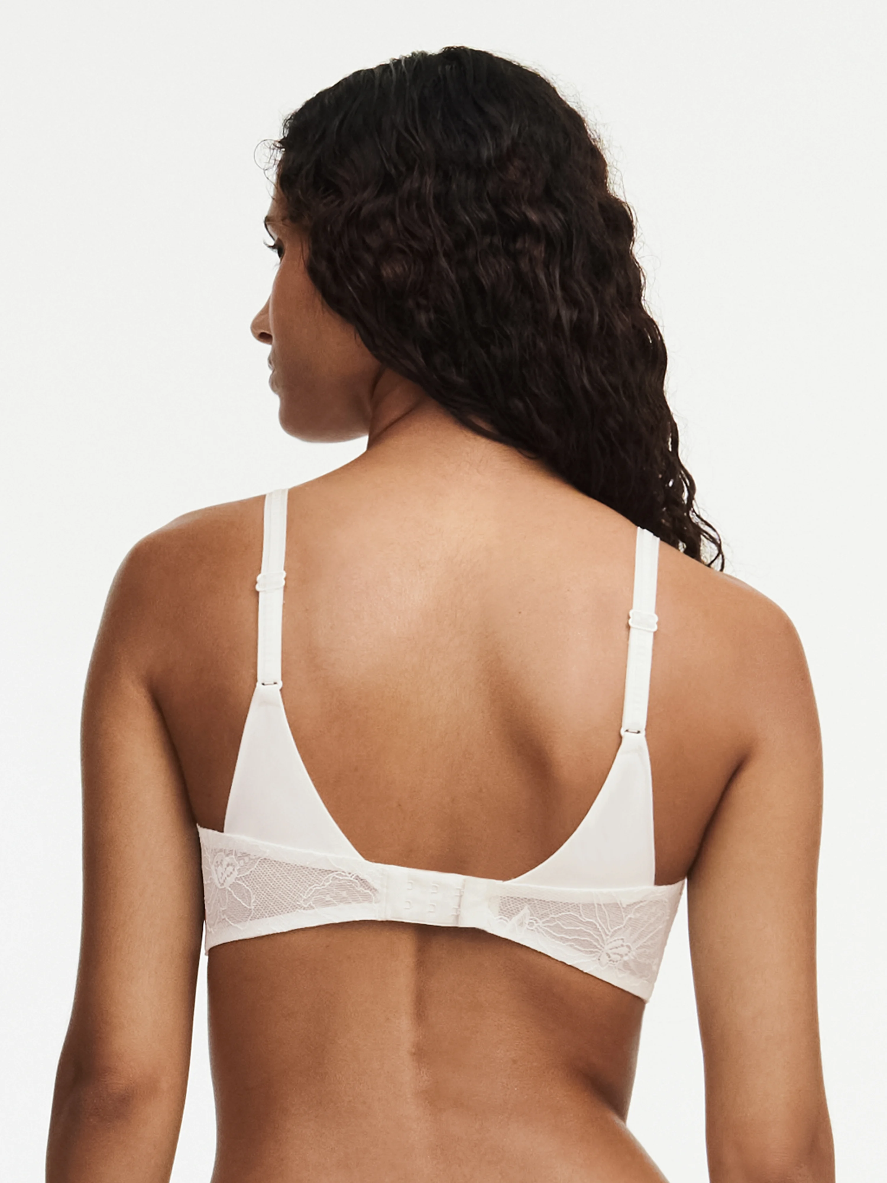 ORCHIDS - Soutien-gorge sans armature triangle avec dentelle de leavers | Beige