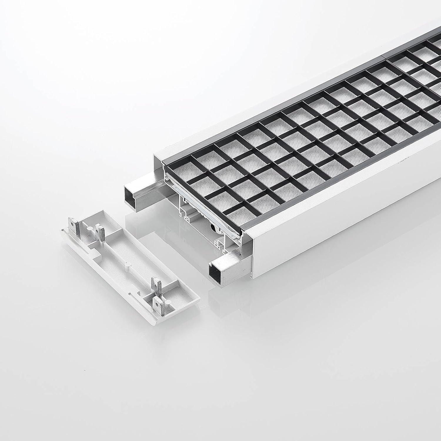 Arcchio LED Büroleuchte Susi (Modern) in Weiß aus Aluminium (2 flammig,) - Bürolampe Arbeitsplatzlampe Hängeleuchte Pendelleuchte Deckenleuchte Arbeitszimmerleuchte