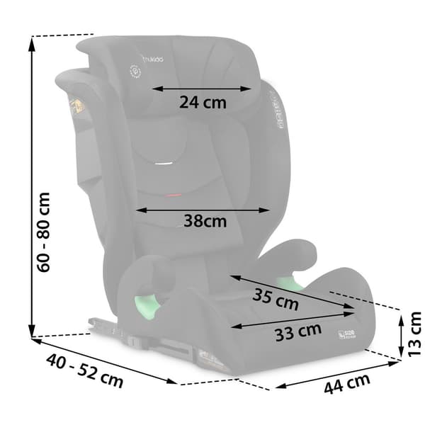 Nukido Louis Soft Bilsete Svart 15-36kg ISOFIX