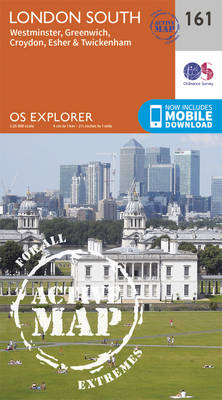 London South, Westminster, Greenwich, Croydon, Esher & Twickenham - OS Explorer Active Map 161 (Sheet map, folded)