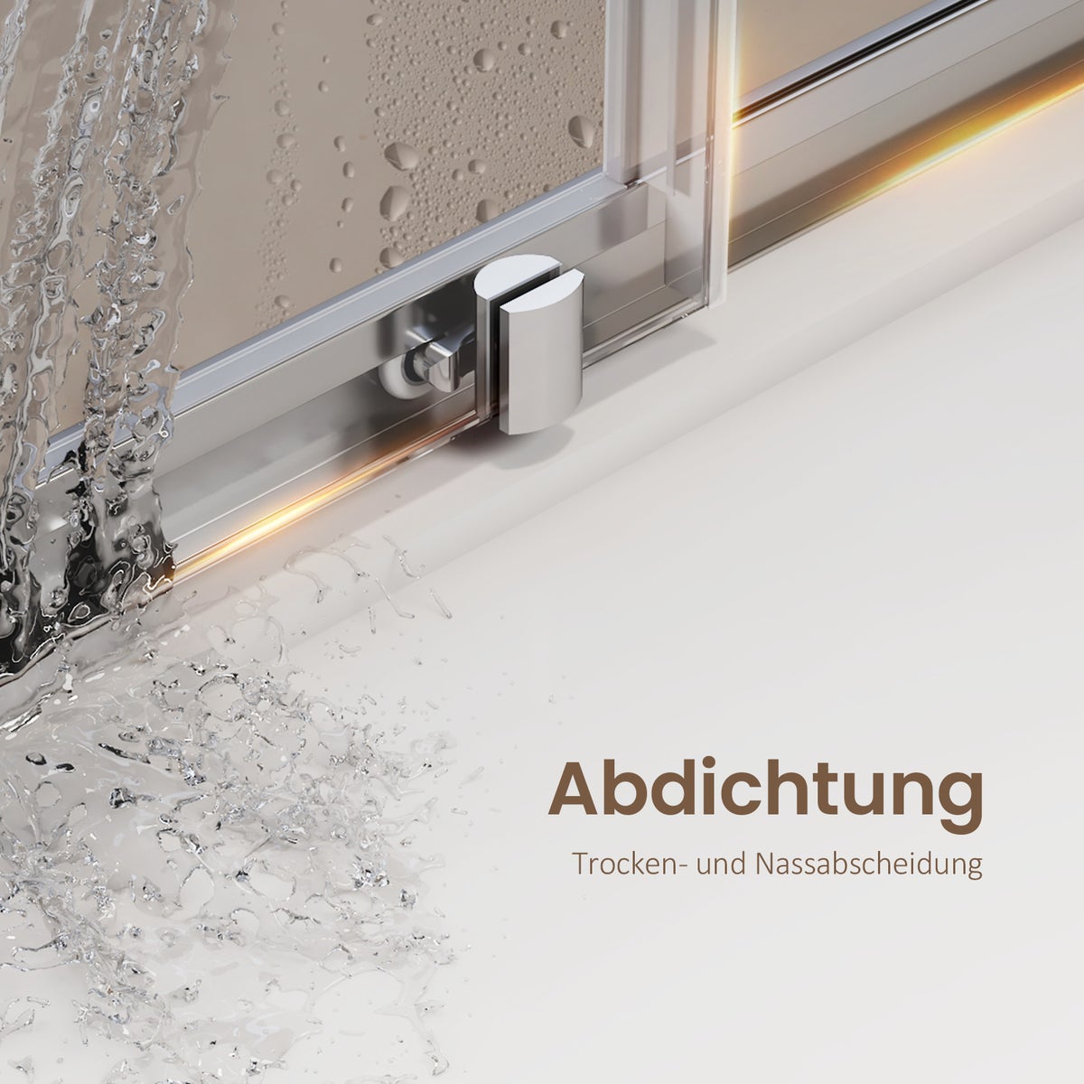 EMKE Douchecabine 80x100x185cm Dubbele Schuifdeur Hoek Instap Douchescherm