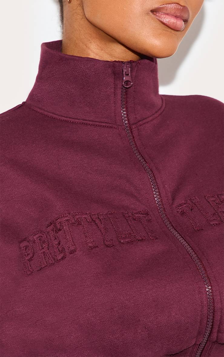 Rouge Vin Sweat-shirt Ajusté Zippé Shape