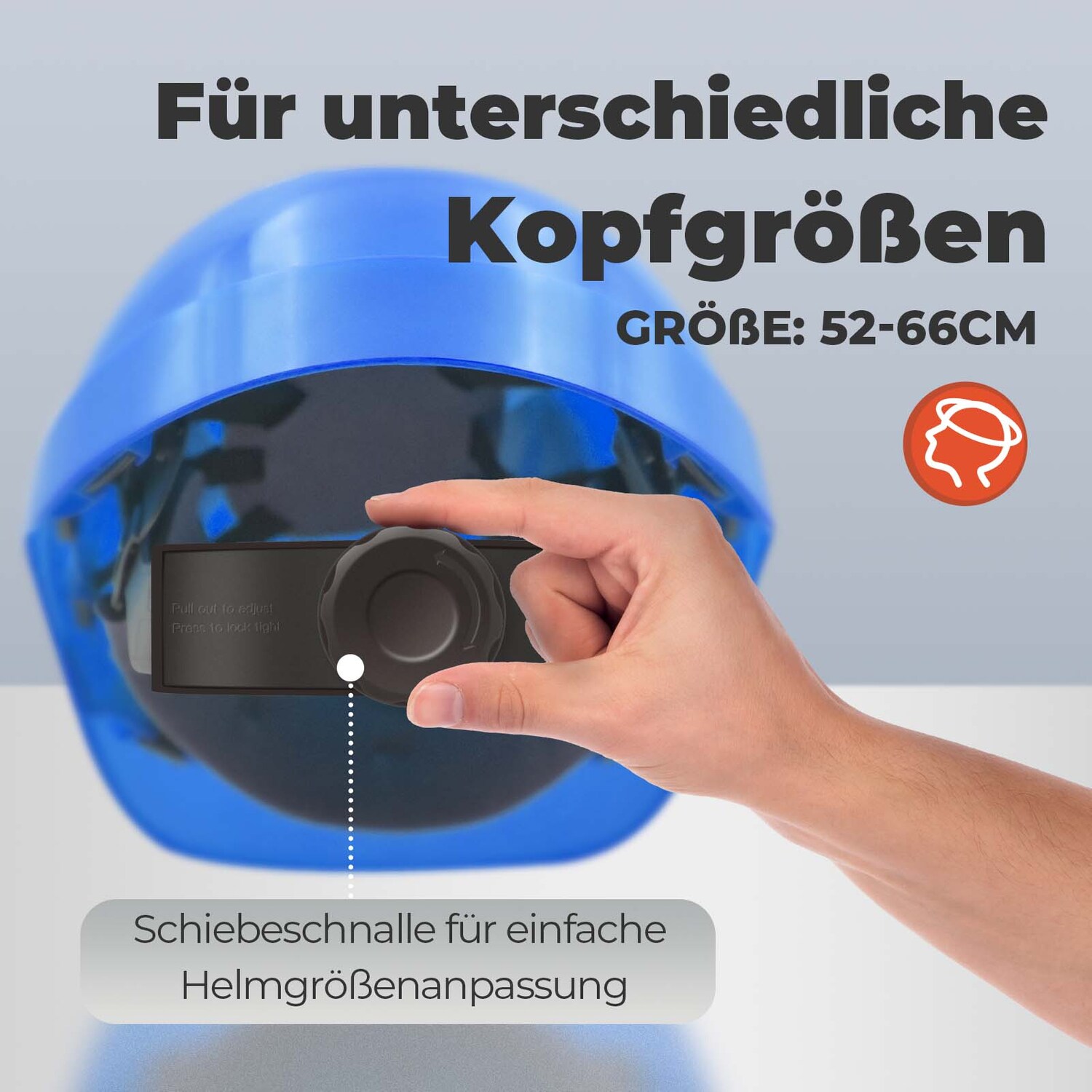 Mustbau MBU-GM16-BLU Bauhelm,Schutzhelm,Arbeitshelm,Bauarbeiterhelm,52-66cm Einstellbar