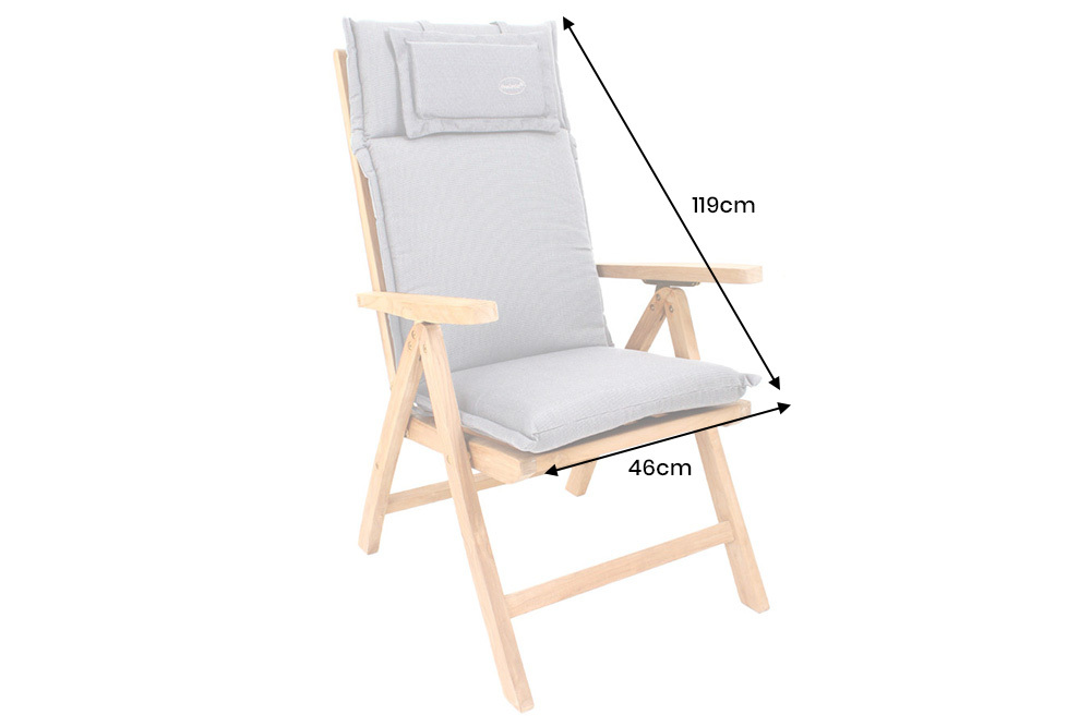 Outdoor Kissen ROG 46x119cm beige Sitzkissen Polster-Auflage für Hochlehner