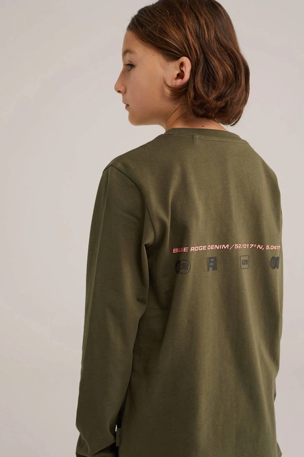 WE Fashion Blue Ridge longsleeve olijfgroen
