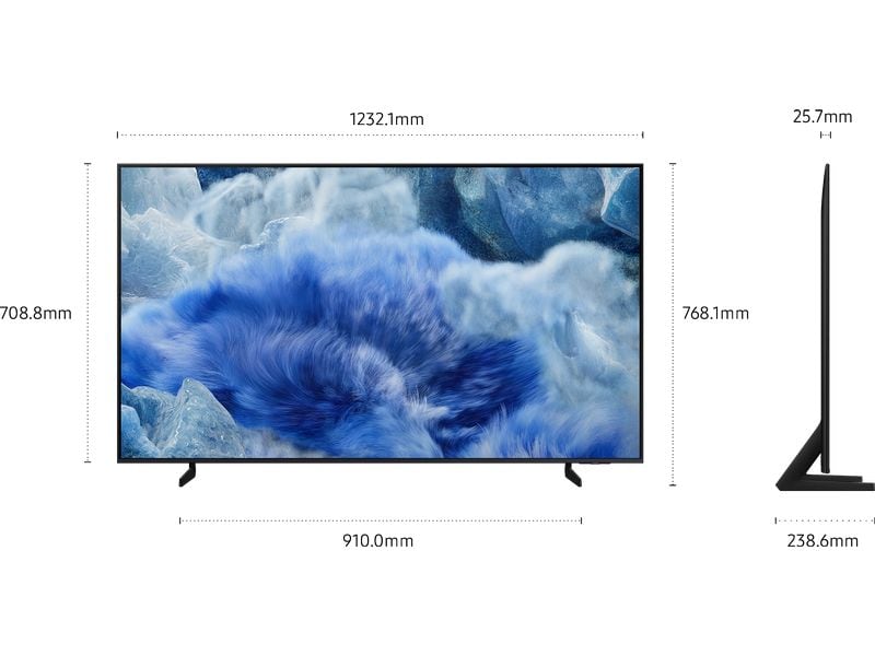 Samsung TV QE55Q8F 55'' Q8F QLED 4K AI TV, 2025 60 Hz, 4K (3.840 x 2.160), Q4 AI Gen1 Processor, 20W 2CH