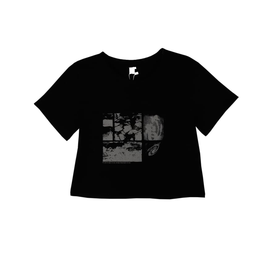 Monroll - Croptop met korte mouwen en print