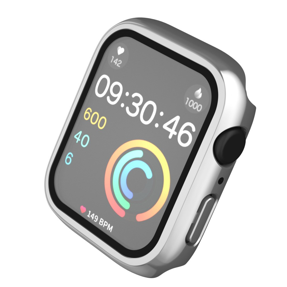 Apple Watch (41 mm) Hardcase Bumper   Display Schutzglas (IP68) - Silber