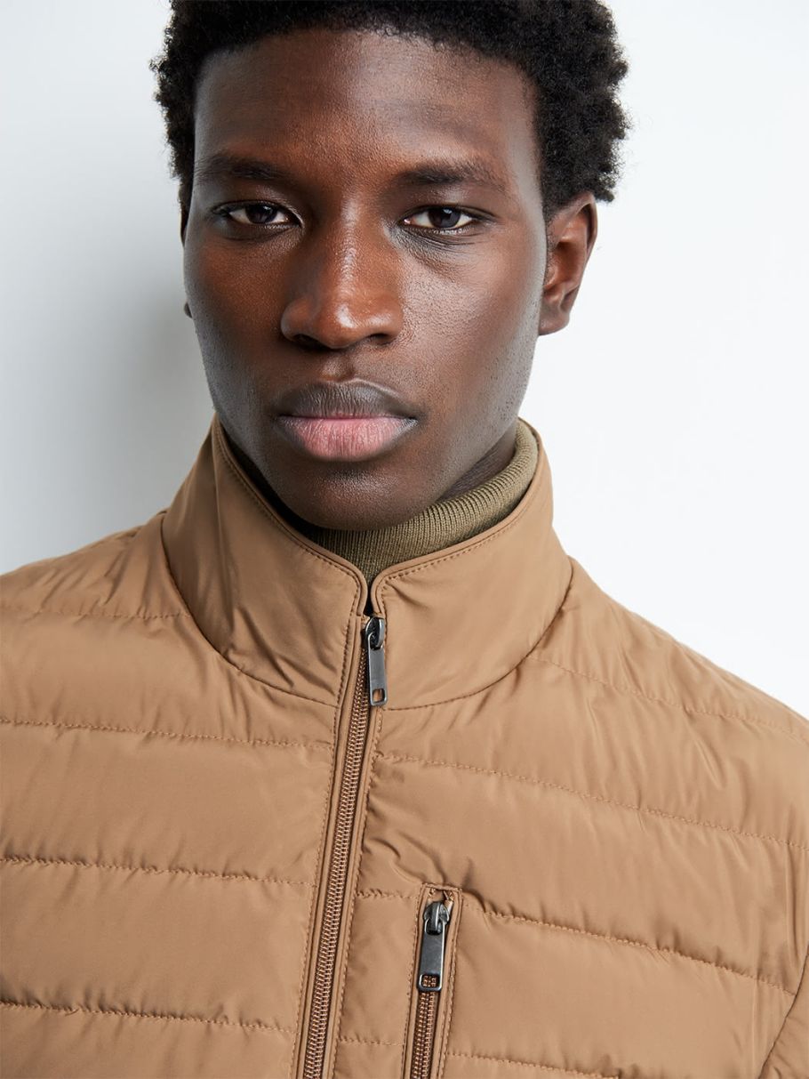 Blouson matelassé col montant