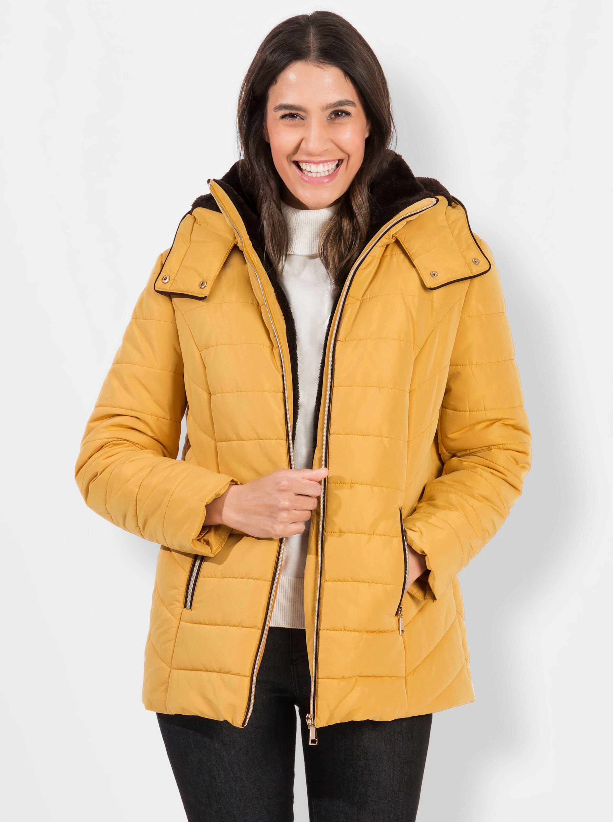 Steppjacke mit Teddy-Fleece innen