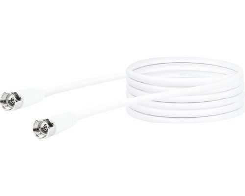 SAT-aansluitkabel (75 dB) 2x F-connectoren 3 m wit Schwaiger KVC230052