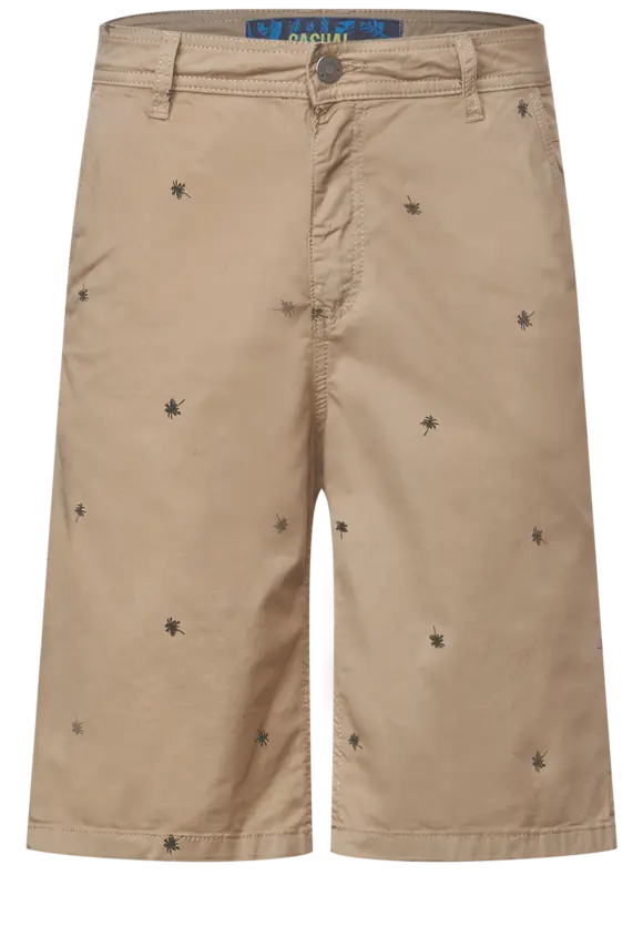 Regular Fit Chinoshorts - dark sand brown