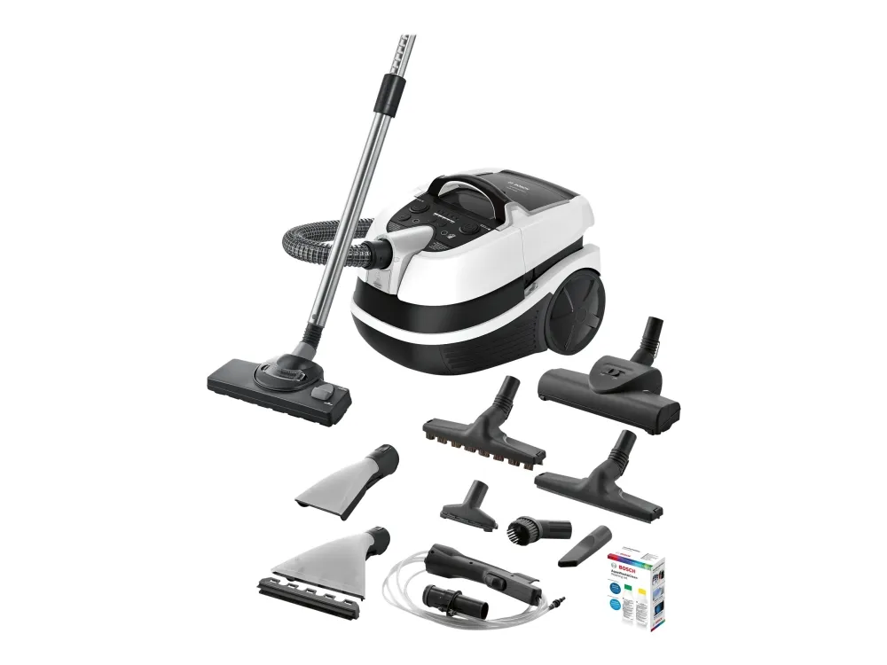 Bosch Serie | 4 AquaWash&Clean BWD421PRO - Støvsuger - beholder - pose / uden pose - hvid/sort