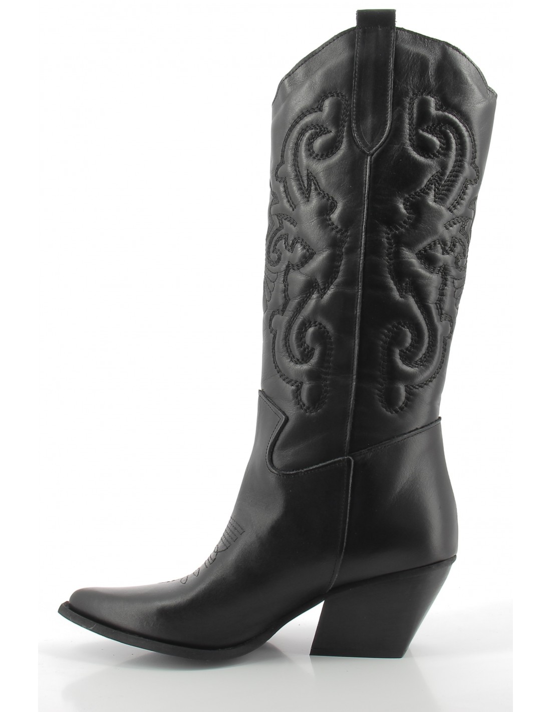 kharisma Bottes Western Femme Dallas Cuir Noir