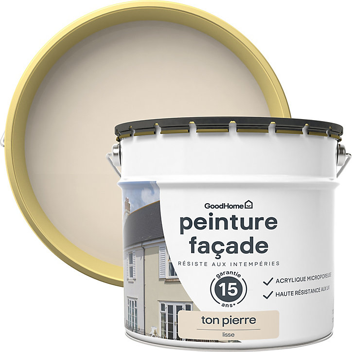 Peinture extérieure GoodHome Classique ton pierre 10L