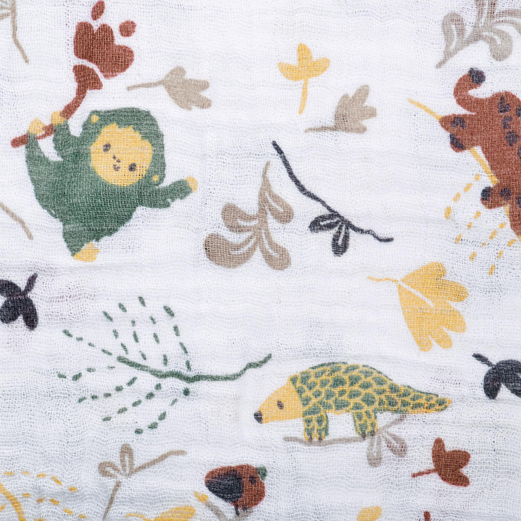 Perlimpinpin Drap Contour pour Lit de Bébé - Mousseline Vert