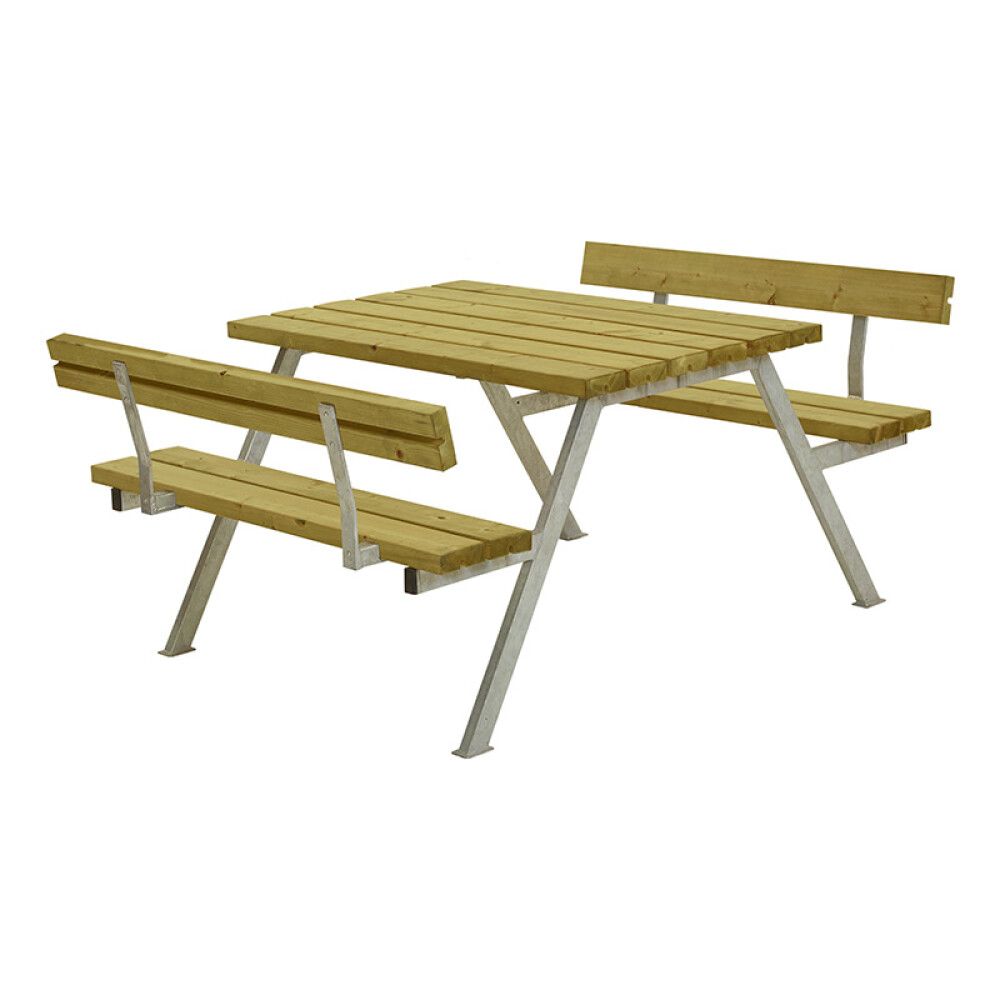BENKESETT PLUS ALPHA MED 2 RYGGSTØTTER 118X185X73/45CM