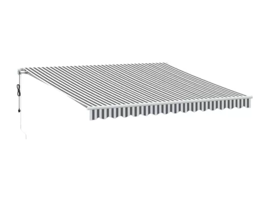 Auvent rétractable automatique avec LED anthracite et blanc