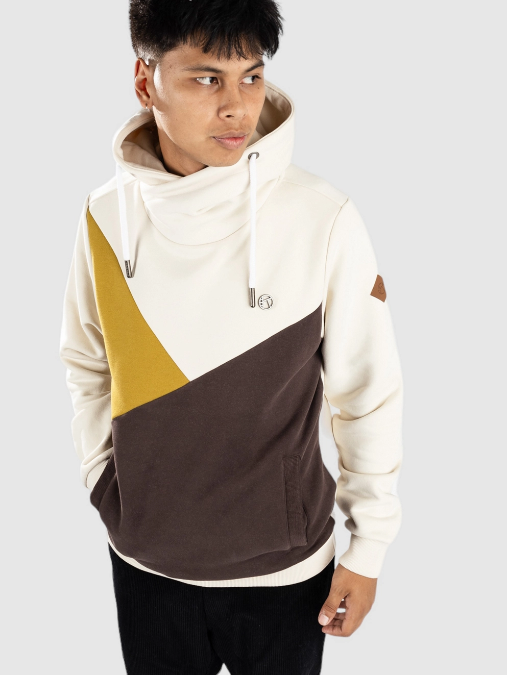 Kazane Andreas Hoodie birch ecru olive