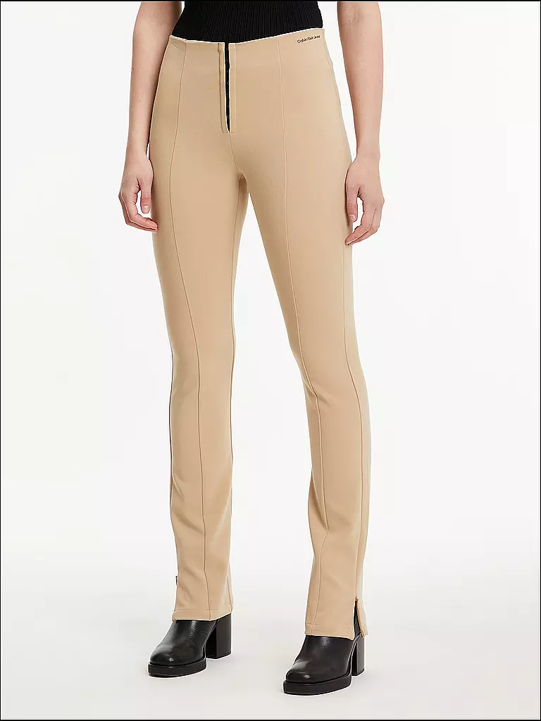 CALVIN KLEIN JEANS Highwaist Hose Slim Fit beige