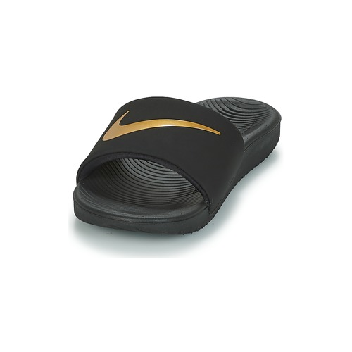 Nike - KAWA GROUNDSCHOOL SLIDE - Noir / Doré