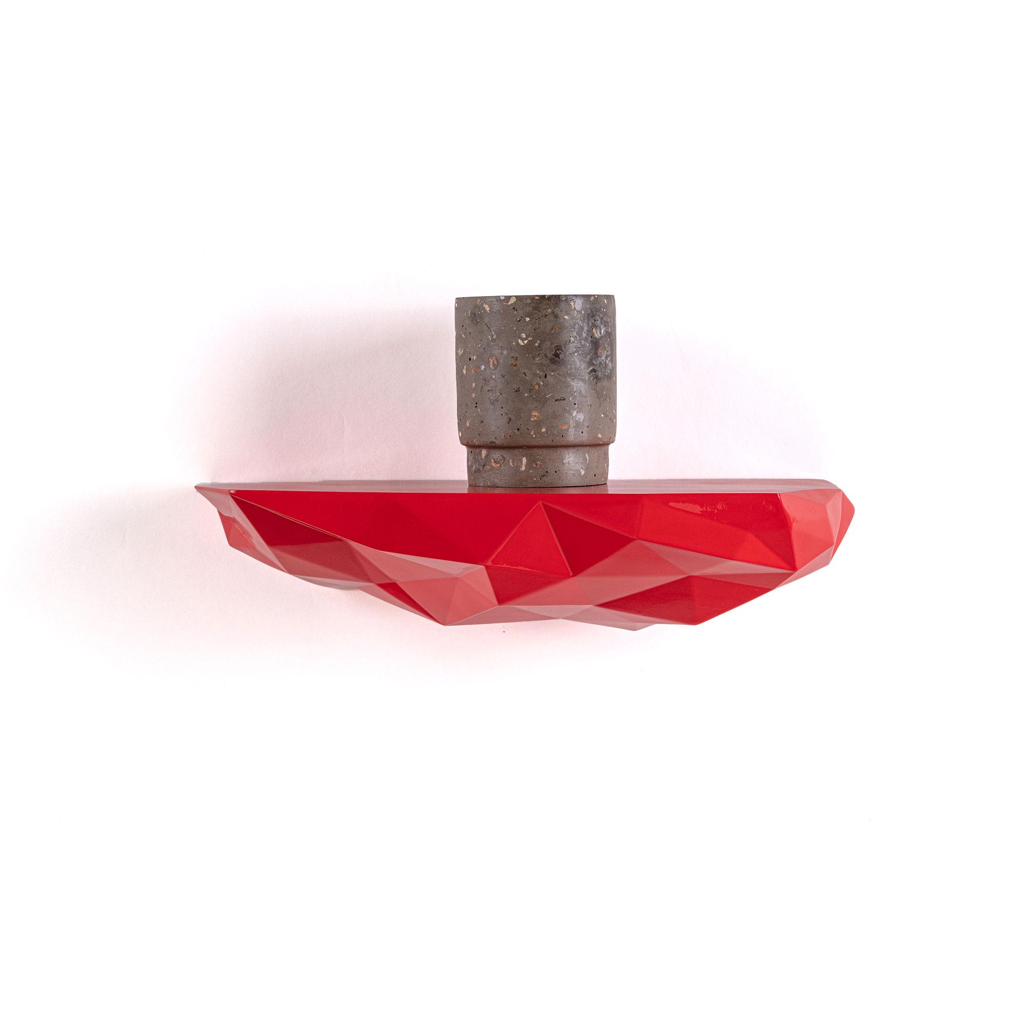 Space Rock wandplank medium wit