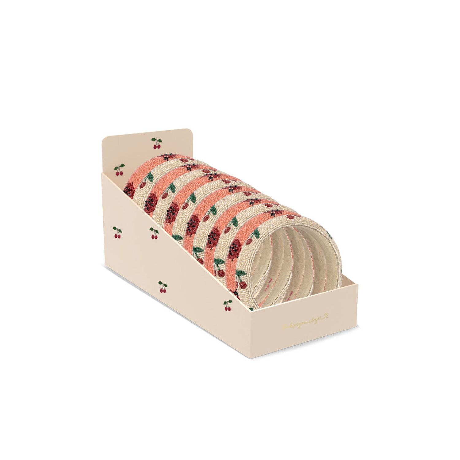 Konges Sløjd | Beaded Hairbrace Display 12 Pcs | Multi