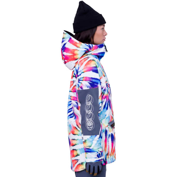Veste de ski 686 WMNS UPTON INSULATED ANORAK GRATEFUL DEAD WHITE TIE DYE