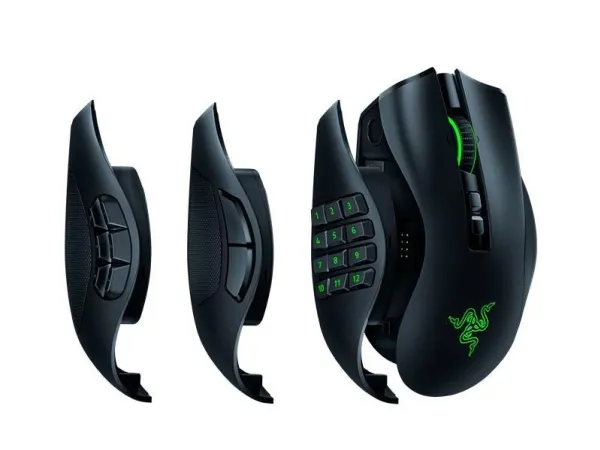 Razer Naga Pro - Mus - ergonomisk - højrehåndet - optisk - 20 knapper - trådløs - Bluetooth - Bluetooth USB adapter