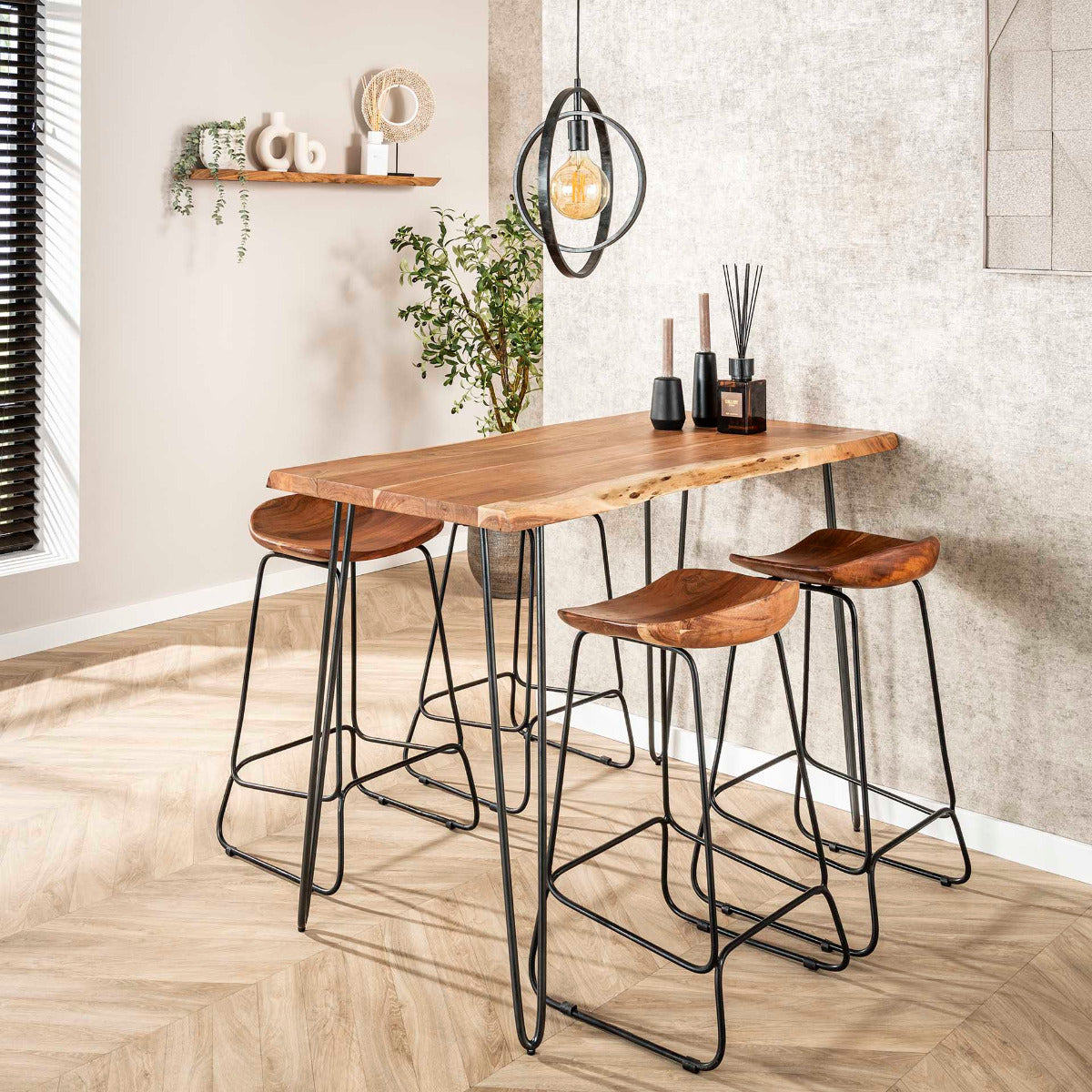 Fraaai - Emiel boomstam bartafel 130x70 cm