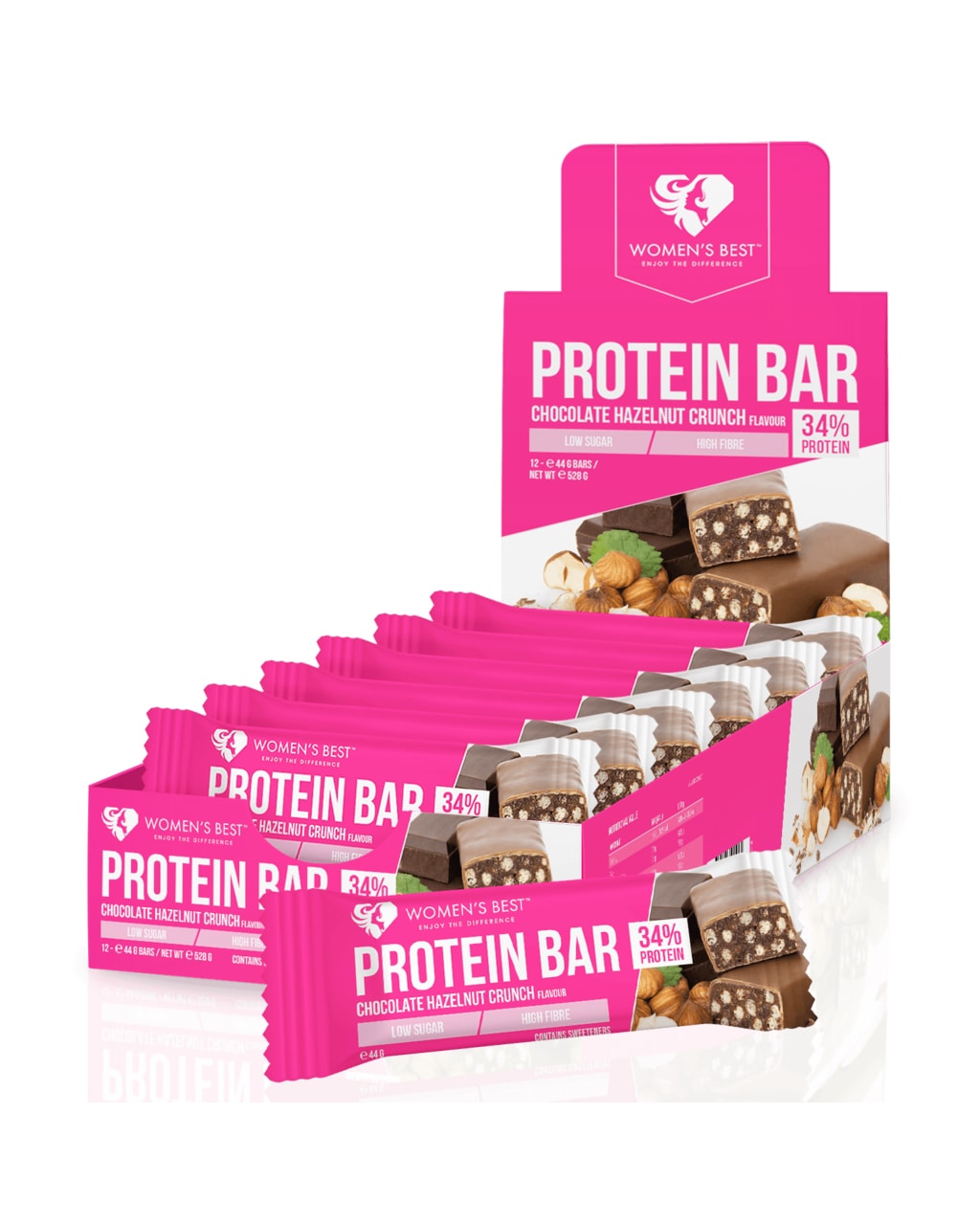 Women's Best Protein Bar Hazelnut Crunch 12x44g
