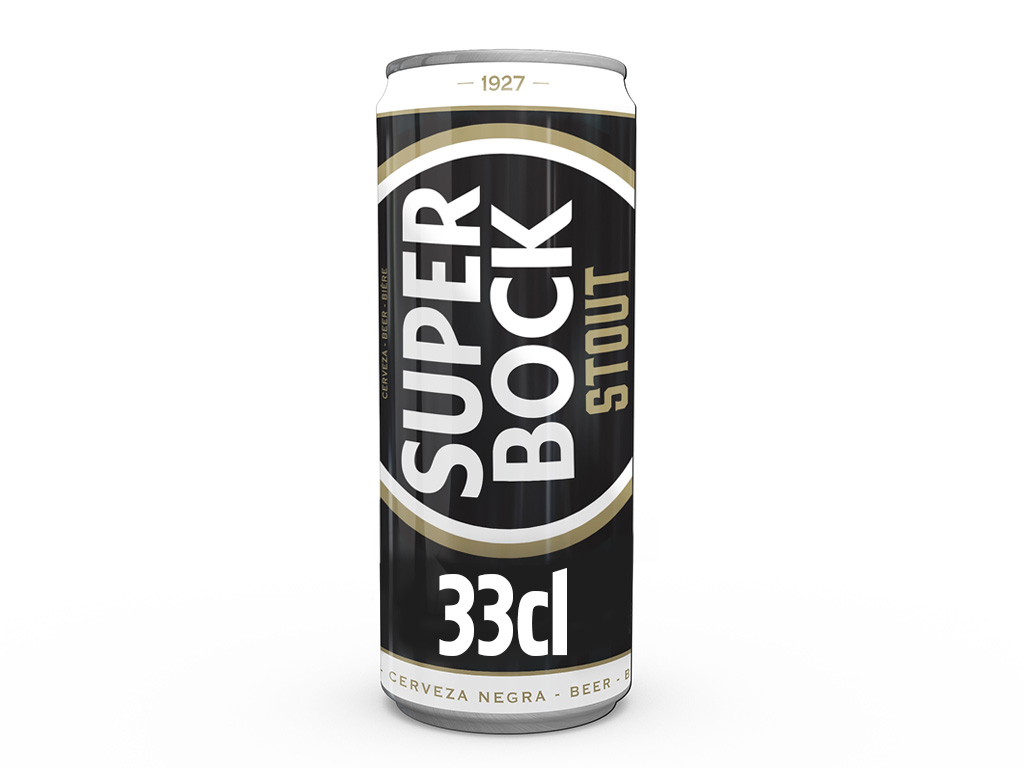 CERVEJA SUPER BOCK PRETA STOUT LATA 24X0.33L