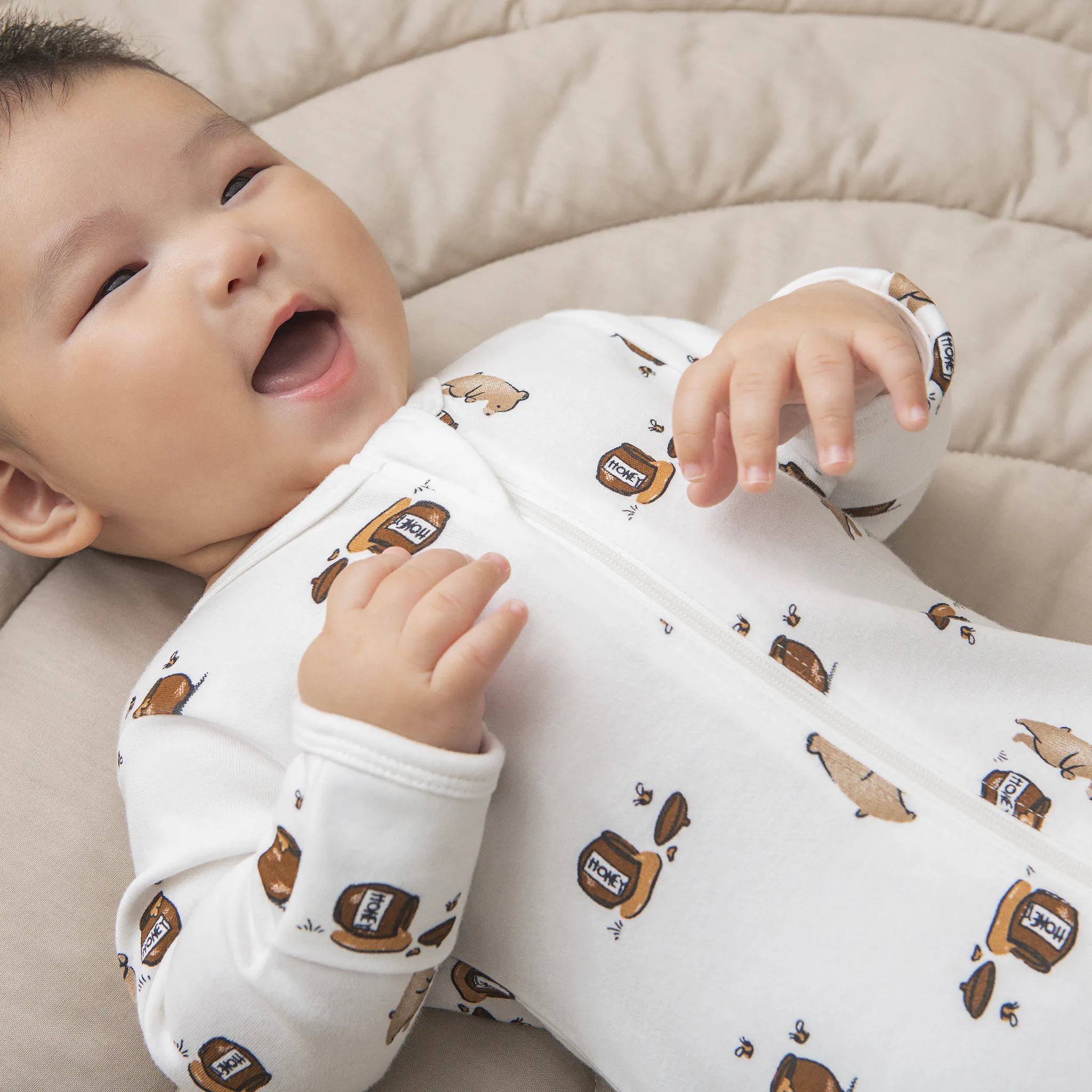 Petit Lem Pyjama Miel Ours 0-12mois