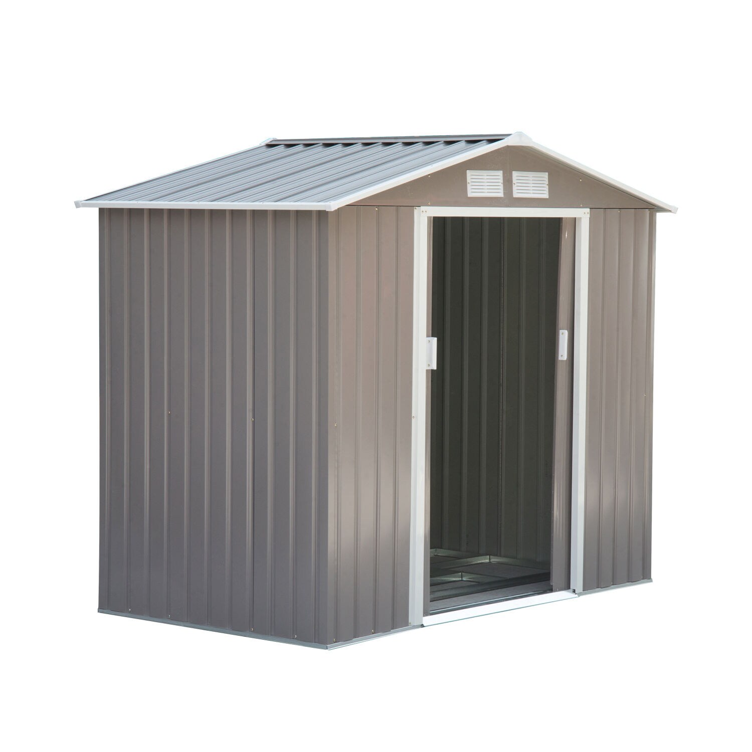 Outsunny Gartenschuppen mit Schiebetüren und Fenster 213 x 127 x 185 cm (LxBxH)