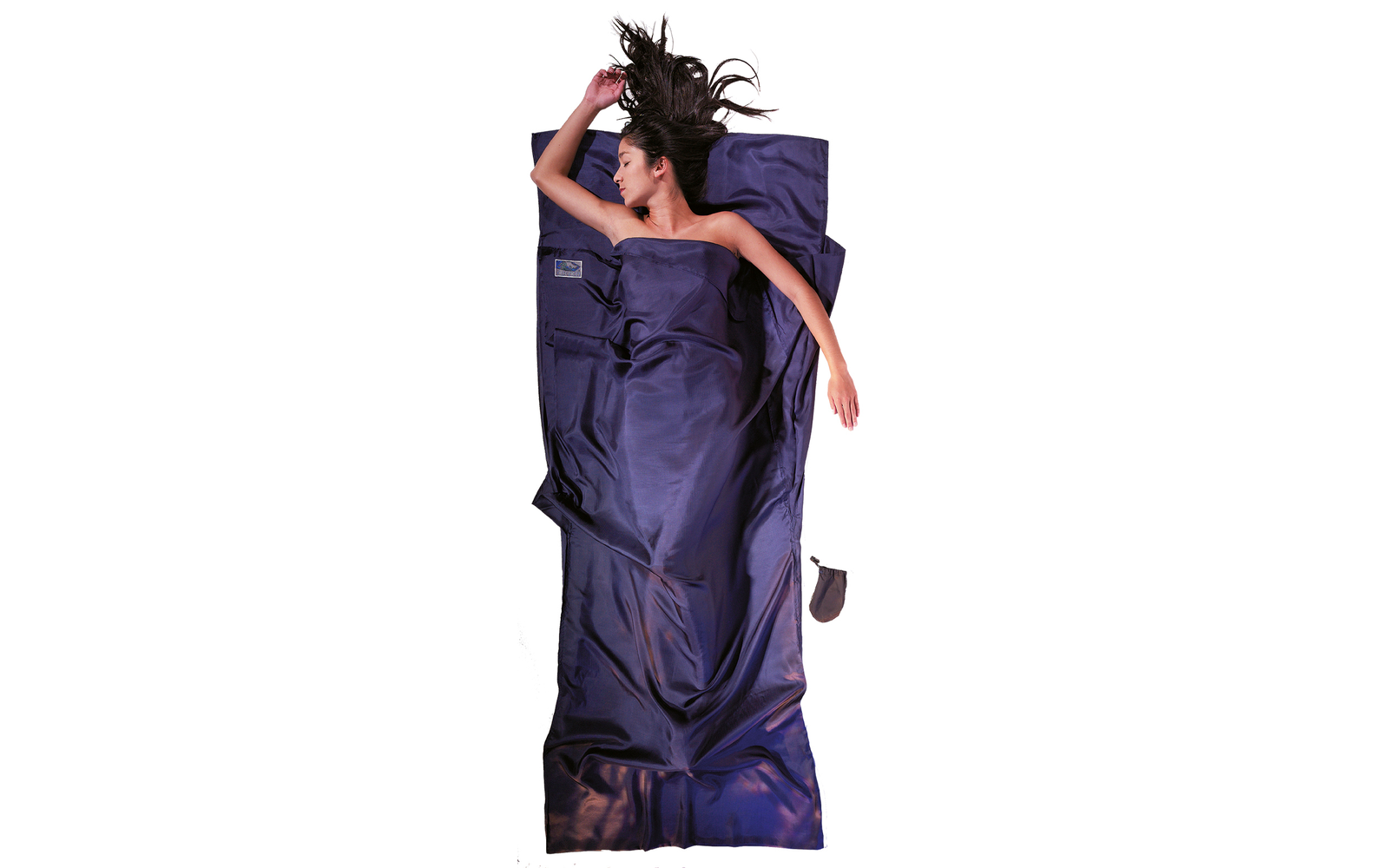 CocoonLeicht-Reiseschlafsack Rechteck Seide dark olive green