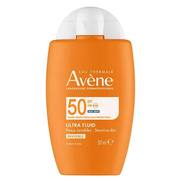 Protetor solar Avène Ultra Fluid FPS 50 UVB UVA Luz Azul 50ml